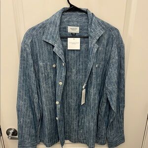American Eagle Outfitters Blue Lightweight Shirt Jacket